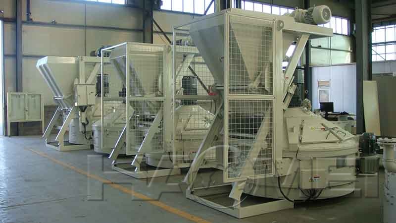 counter-current concrete mixer